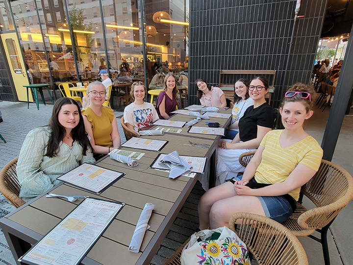 Photo above features the group in Montgomery eating dinner together during the conference. Photo submitted.