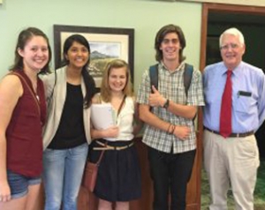  Rennie Brantz pictured here far right with students
