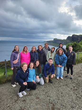 Entire group in the Isle of Skye in the Highlands of Scotland.