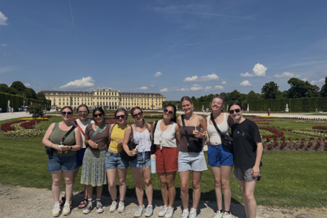 Some members of the group in front of Schönbrunn Palace.